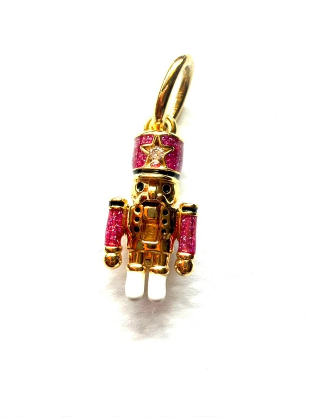 Pandora Moveable Nutcracker 14k Gold Plated Dangle Charm